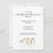 Einfache Wildblume Probe Abendessen Einladung (Vorderseite)