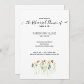 Einfache Wildblume Probe Abendessen Einladung (Vorne/Hinten)