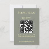 Einfache Wildblume QR Code & UAWG Wedding RSVP Karte (Vorderseite)