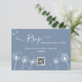 Einfache Wildblume Rustikale Hochzeit RSVP Karte (Stehend Vorderseite)