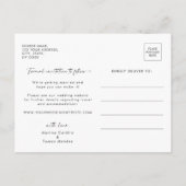 Einfache Wildblume Save the Date Ankündigungspostkarte (Rückseite)