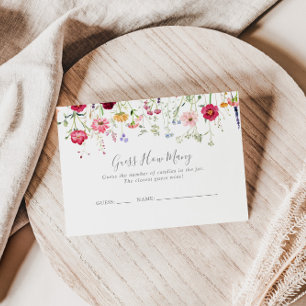 Einfache Wildblume schätzt wie viele Game Card Visitenkarte