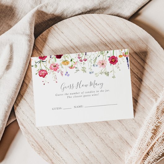 Einfache Wildblume schätzt wie viele Game Card Visitenkarte