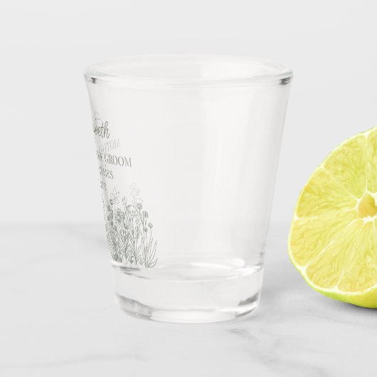 Einfache Wildblume Schnapsglas (Rechts)