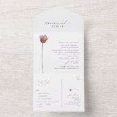 Einfache Wildblume | Siegel und Senden All In One Einladung (Innen Boden)