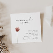 Einfache Wildblume | Square Wedding Einladung