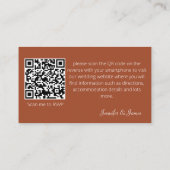 Einfache Wildblume Terracotta QR Code Details Begleitkarte (Rückseite)