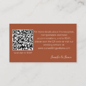 Einfache Wildblume Terracotta Wedding QR Code UAWG Begleitkarte (Rückseite)