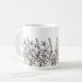 Einfache Wildblume Wasserfarbe Kaffeetasse (Vorderseite Links)