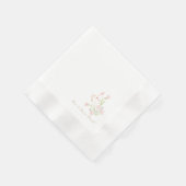 Einfache Wildblume | White Napkins Serviette (Ecke)