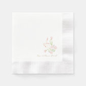 Einfache Wildblume | White Napkins Serviette (Vorderseite)