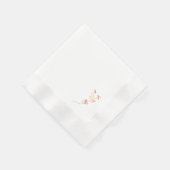 Einfache Wildblume | White Napkins Serviette (Ecke)