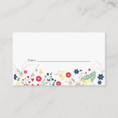 Einfache Wildblume Windelwinddusche Begleitkarte (Rückseite)