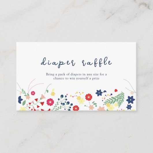 Einfache Wildblume Windelwinddusche Begleitkarte (Vorderseite)