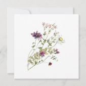 Einfache Wildblumen Blumengarten Christliche Hochz Einladung (Rückseite)