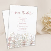 Einfache Wildblumen Boho Wedding Save The Date