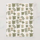 Einfache Wildblumen Botanischer Garten Hochzeit (Rückseite)