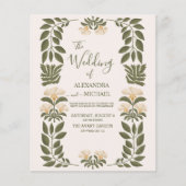 Einfache Wildblumen Botanischer Garten Hochzeit (Vorderseite)