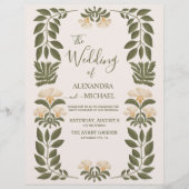 Einfache Wildblumen Botanischer Garten Hochzeit Flyer (Vorne)