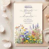 Einfache Wildblumen Brautparty Botanischer Garten Einladung