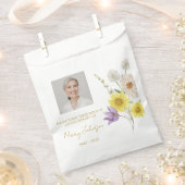 Einfache Wildblumen-Foto-Trauer-Samen Geschenktütchen (Ausgeschnitten)