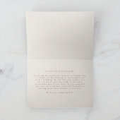 Einfache Wildblumen Hochzeit Dankeschön-Karte Ankündigung (Innenseite)