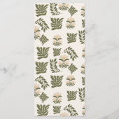 Einfache Wildblumen Hochzeit im botanischen Garten Menükarte (Rückseite)