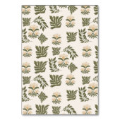 Einfache Wildblumen Hochzeit im botanischen Garten Tischnummer (Rückseite)