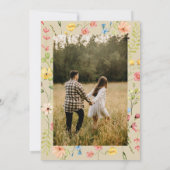 Einfache Wildblumen Modernes Foto neutral Save The Date (Rückseite)