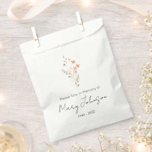 Einfache Wildblumen-Samenpackung Beerdigung  Geschenktütchen (Ausgeschnitten)