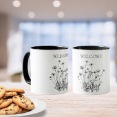 Einfache Wildblumen Willkommen Tasse