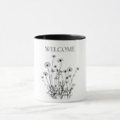 Einfache Wildblumen Willkommen Tasse (Zentrum)