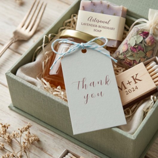 Einfache wilde Wasserfarben-Blume in Taubengrau  Geschenkanhänger