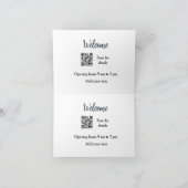 Einfache Willkommensöffnung Willkommens-Barcode QR Dankeskarte (Innenseite)