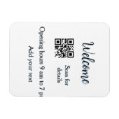 Einfache Willkommensöffnung Willkommens-Barcode QR Magnet (Horizontal)
