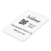 Einfache Willkommensöffnung Willkommens-Barcode QR Magnet (Linke Seite)