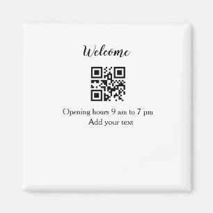 Einfache Willkommensöffnung Willkommens-Barcode QR Magnet