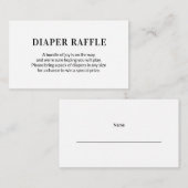 Einfache Windelanlage Begleitkarte (Vorne/Hinten)