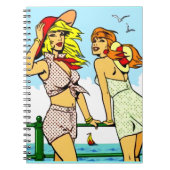 Einfache windige Strand-Babys Notizblock (Vorderseite)