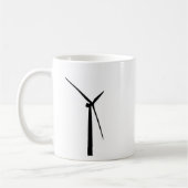 Einfache Windturbine-Grünenergie-Silhouette Kaffeetasse (Links)