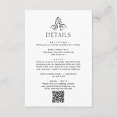 Einfache Wine Cheers Qr Code Hochzeitsdetails Begleitkarte (Vorderseite)