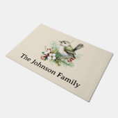 Einfache Winter Bird Weihnachtszeit Fußmatte (Schrägansicht)