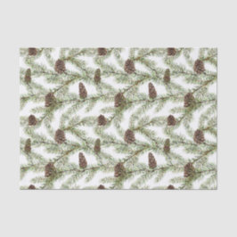 Einfache Winter Fiber Cone Wasserfarben Weihnachte Seidenpapier