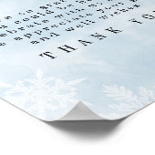 Einfache Winter Snowflakes Duschkarten & Geschenke Poster (Ecke)