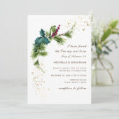 Einfache Winterlandschaft Moderne Christliche Hoch Einladung (Stehend Vorderseite)