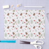 Einfache Winterpine Berry Wasserfarbe Weihnachten Seidenpapier (Handwerk)