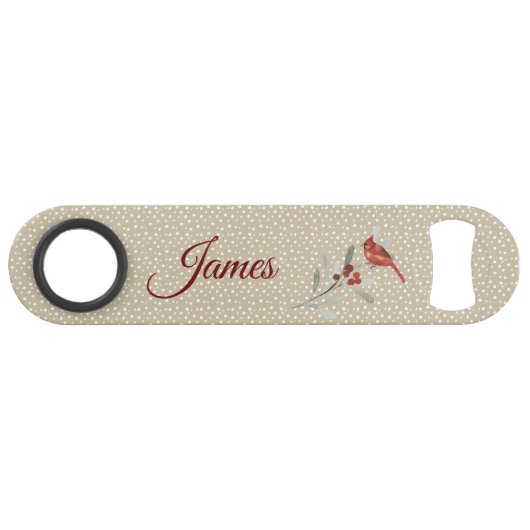 Einfache Winters | KARDINAL | Hochzeit Speed Flaschenöffner (Vorderseite (Horizontal))