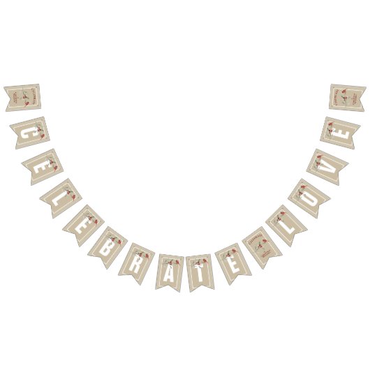 Einfache Winters mit Kardinal | Feierliche Liebe Wimpelkette (Alle)