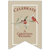 Einfache Winters mit Kardinal | Feierliche Liebe Wimpelkette (Erste Fahne)