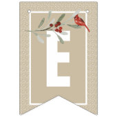 Einfache Winters mit Kardinal | Feierliche Liebe Wimpelkette (Dritte Fahne)